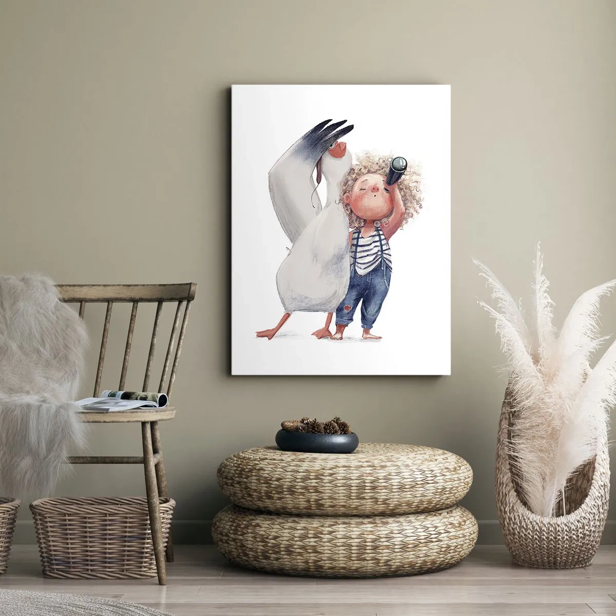 Canvastavla - Bild på duk - Stora resans plan - 55x100 cm