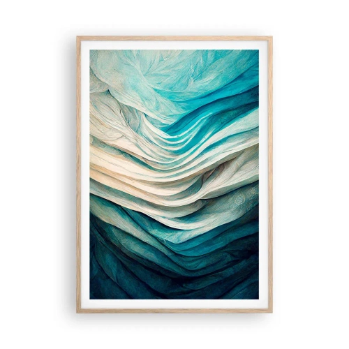 Affisch i ram av ljusek - Blå omättlighet - 70x100 cm