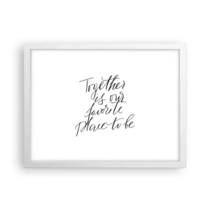 Affisch i vit ram - Känner du också det? - 40x30 cm