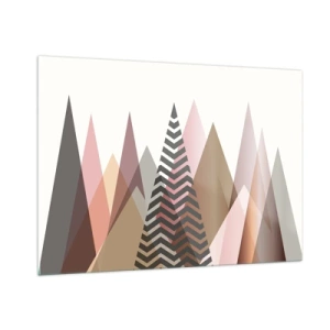 Glastavla - Bild på glas - Utsikt över pyramider - 100x70 cm