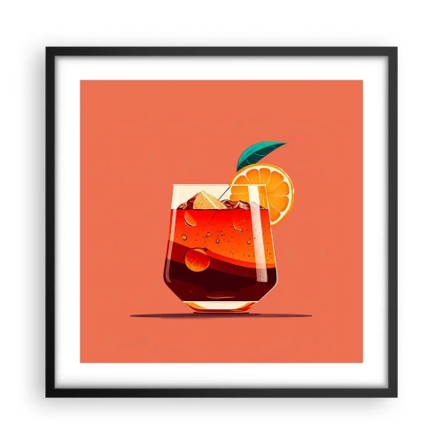 Affisch i svart ram - Sommarens förfriskning - 50x50 cm