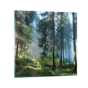 Glastavla - Bild på glas - Strålande på morgonen - 30x30 cm