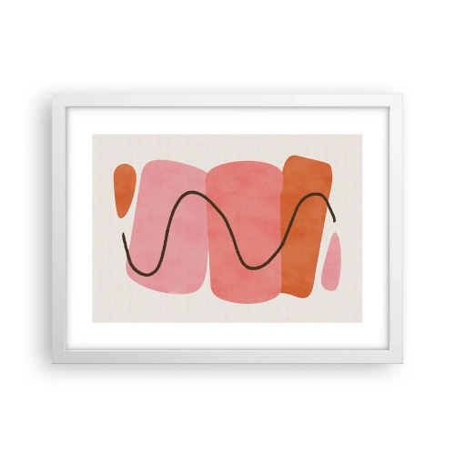 Affisch i vit ram - Formernas mjuka rörelse - 40x30 cm