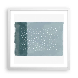 Affisch i vit ram - Uppstådda ur det blåa - 50x50 cm