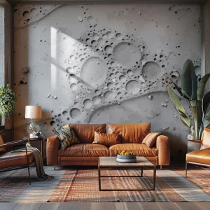 Fototapet Premium Sand - Spår efter skum - Sammansättning, Bit, Grafik - 150x105 cm