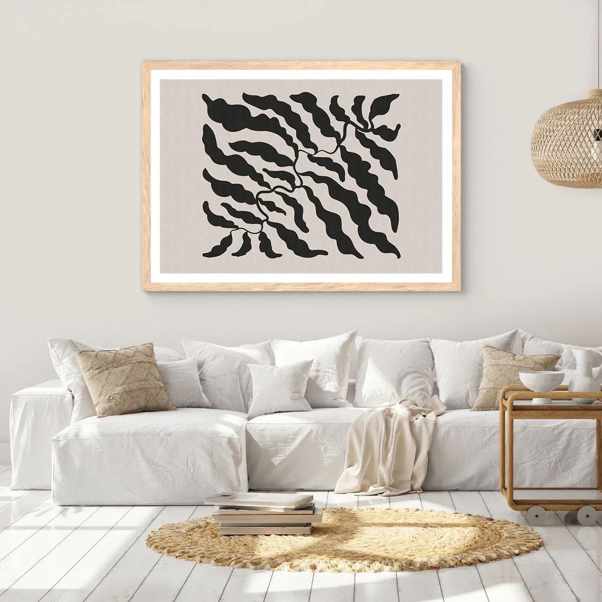 Affisch i ram av ljusek - Kvadratens natur - 40x30 cm