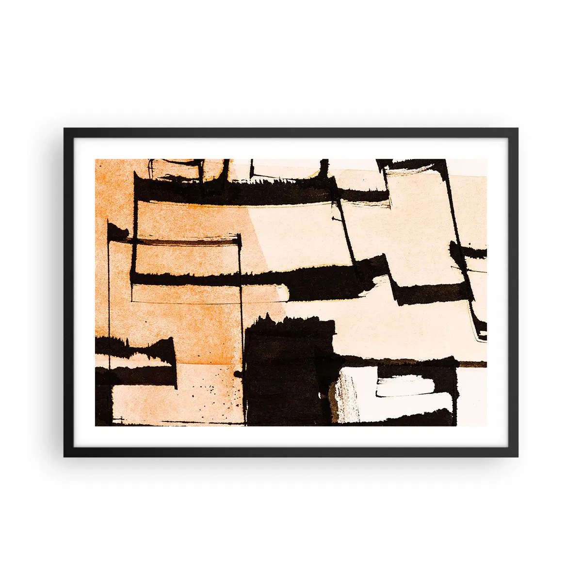 Affisch i svart ram - Ändå ordning - 70x50 cm