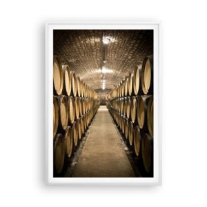 Affisch i vit ram - I en tegelkällare - 70x100 cm