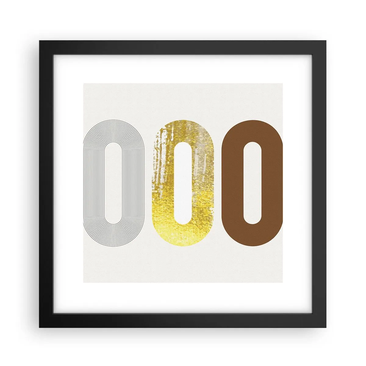 Affisch i svart ram - Ooo! - 30x30 cm
