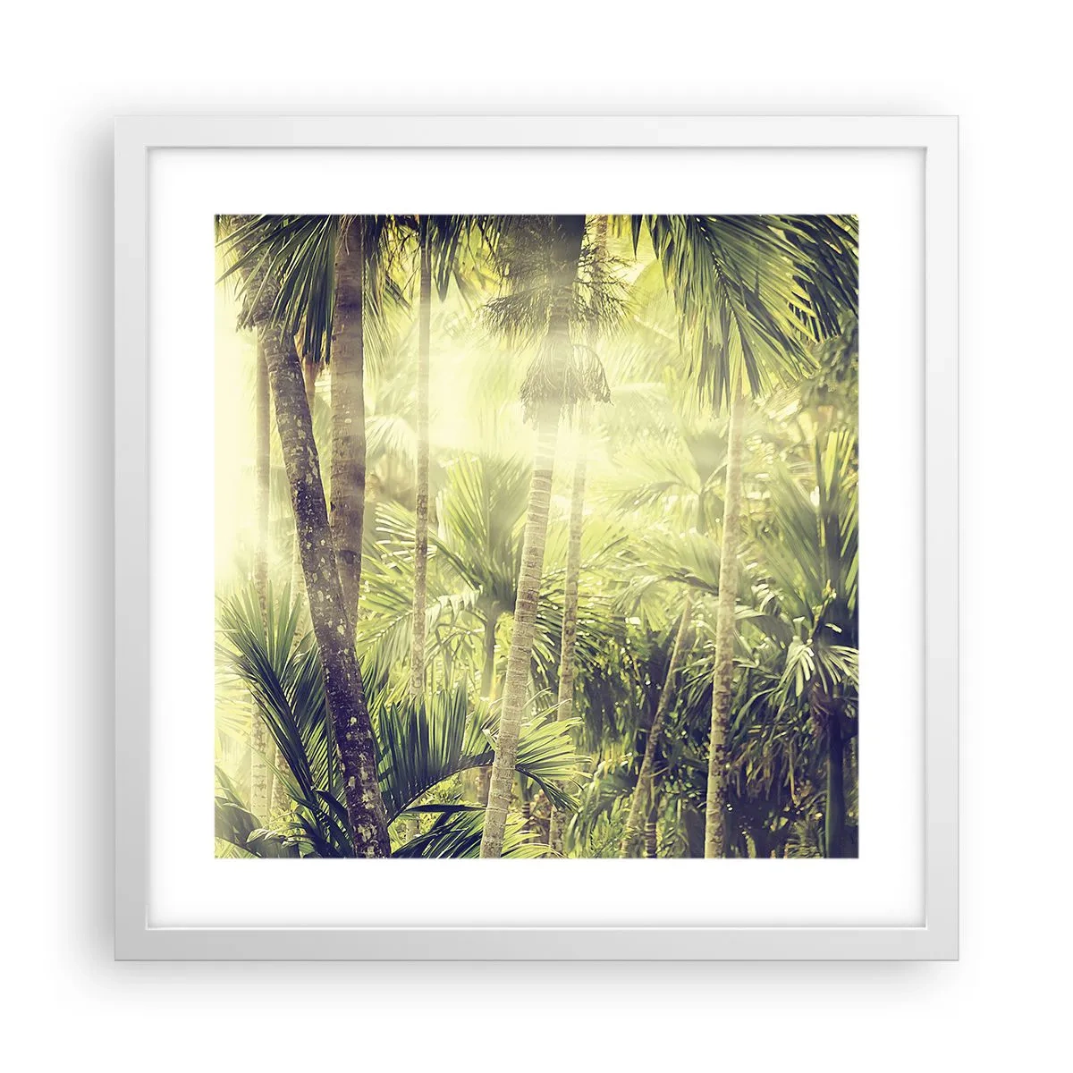 Affisch i vit ram - I gröna glöden - 40x40 cm