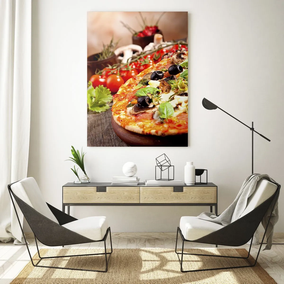 Glastavla - Bild på glas - Ingredienser ur jorden - 50x70 cm