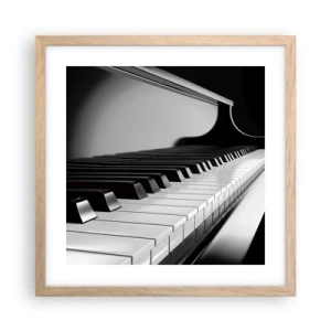 Affisch i ram av ljusek - Harmoni av former och färger - 40x40 cm