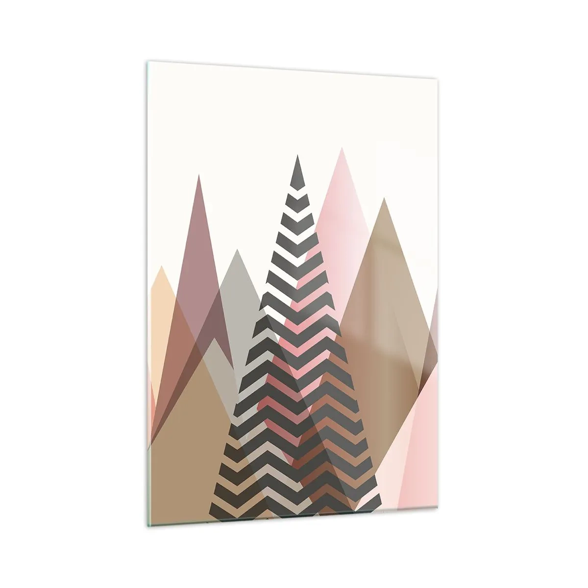 Glastavla - Bild på glas - Utsikt över pyramider - 50x70 cm