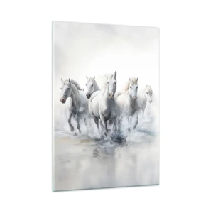 Glastavla - Bild på glas - Vit magi - 50x70 cm