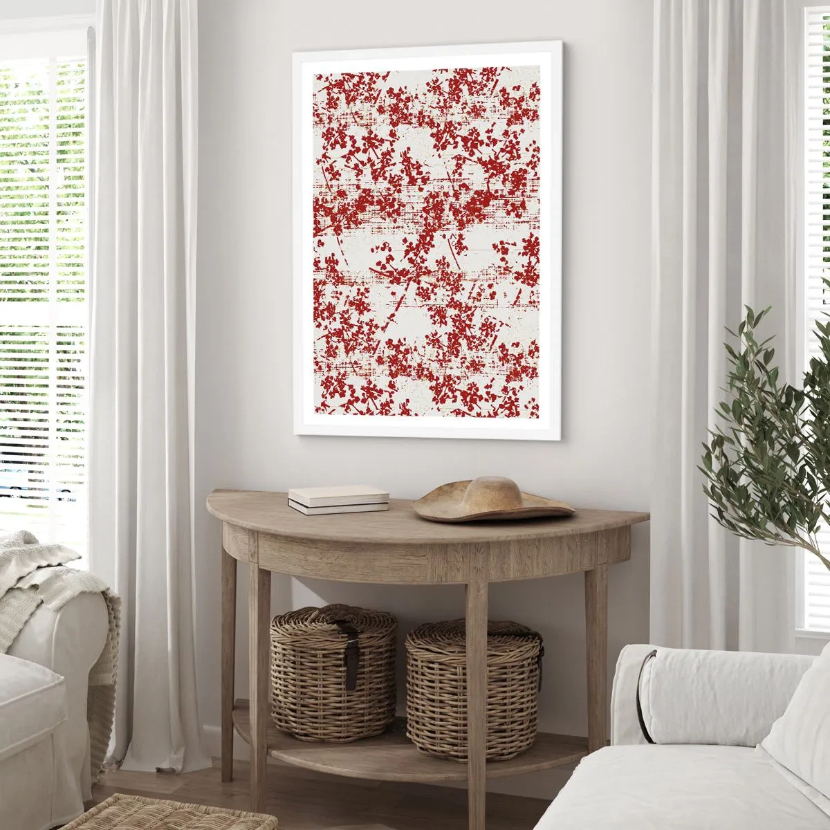 Affisch i vit ram - Som en gammal percale - 40x50 cm