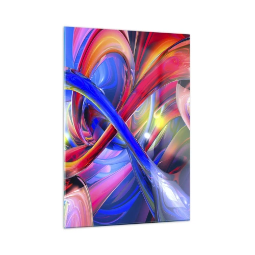 Glastavla - Bild på glas - Färgdans - 50x70 cm