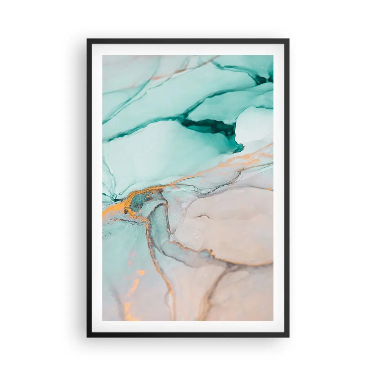 Affisch i svart ram - Formernas och färgernas dans - 61x91 cm