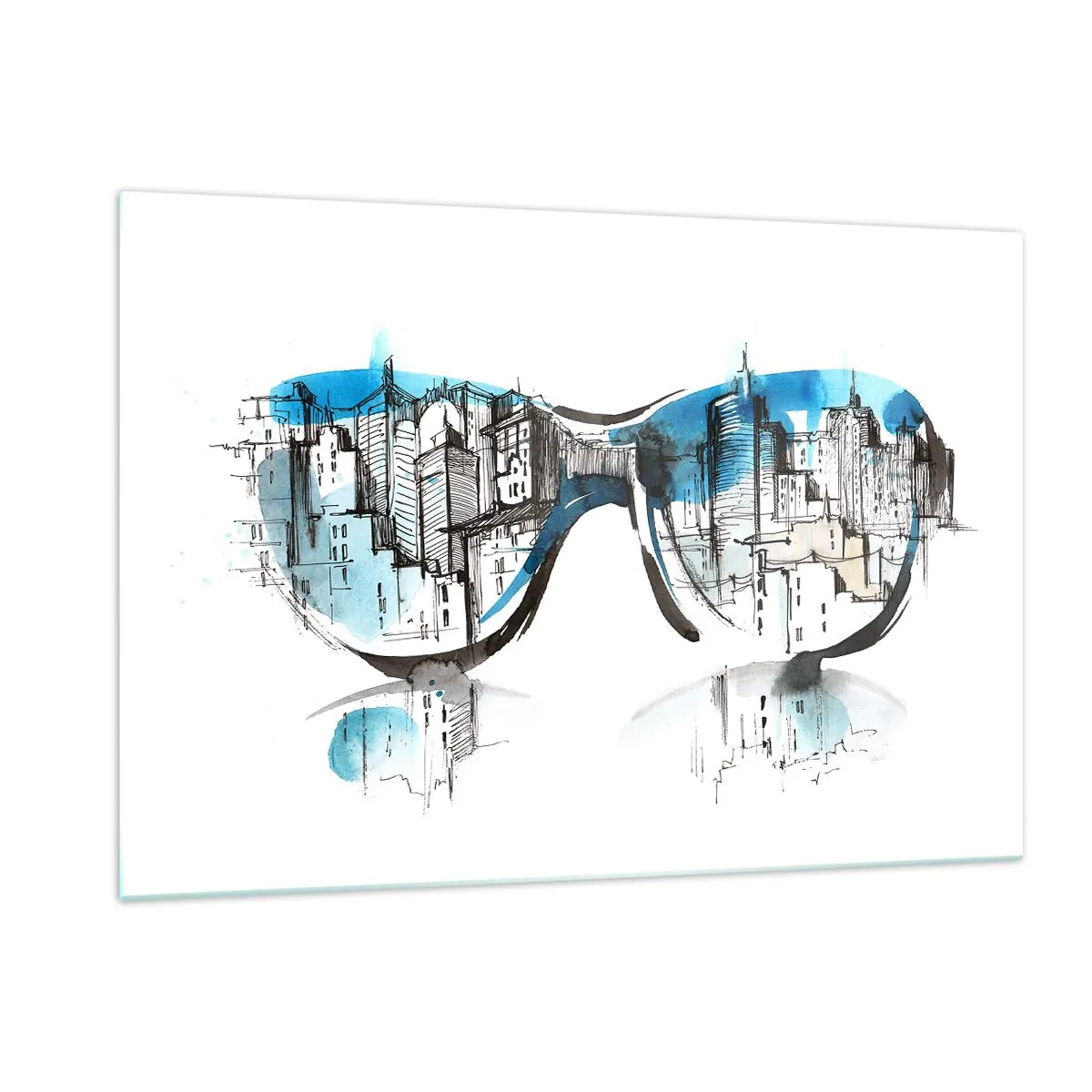 Glastavla - Bild på glas - Storstadsstil - 120x80 cm