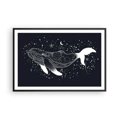 Affisch i svart ram - I universumets hav - 91x61 cm