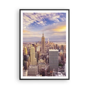 Affisch i svart ram - Nå ut till molnen - 70x100 cm