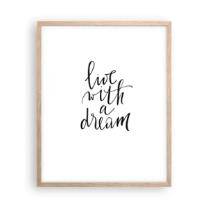 Affisch i ram av ljusek - Of course - 40x50 cm