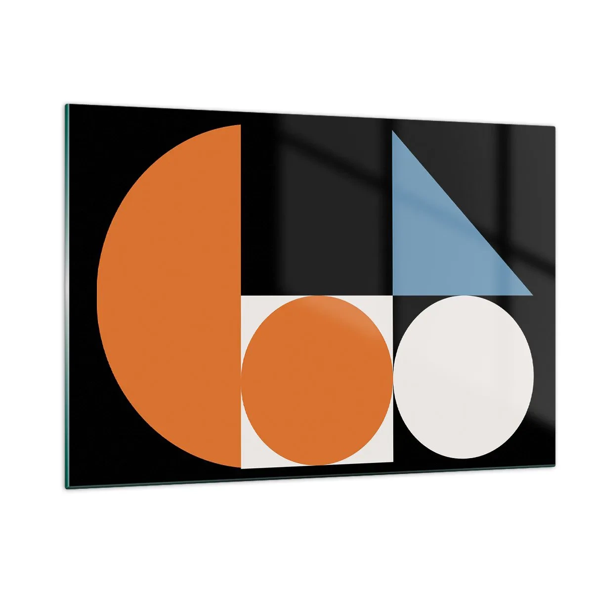 Glastavla - Bild på glas - Geometriska figurer - 120x80 cm