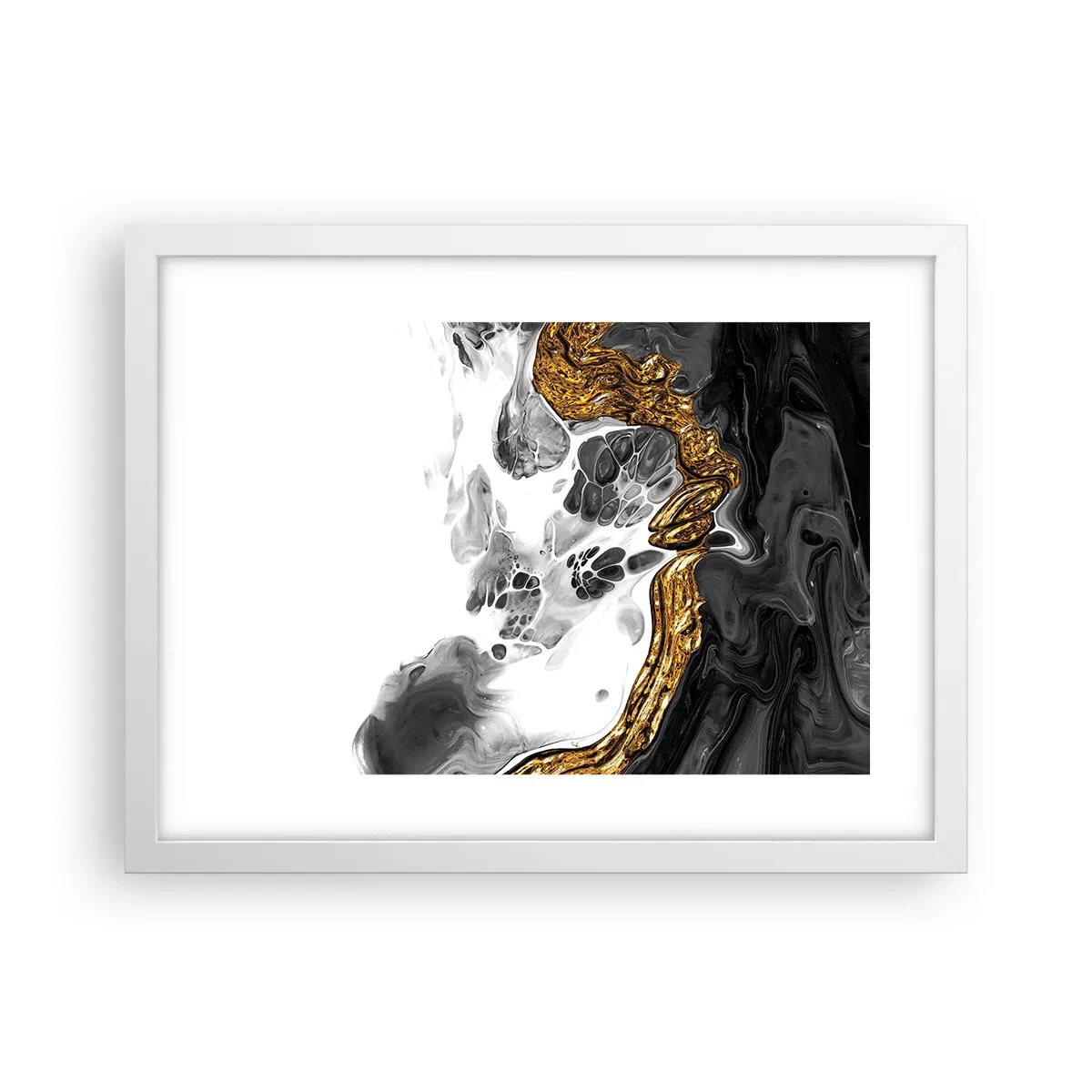 Affisch i vit ram - Organisk komposition - 40x30 cm