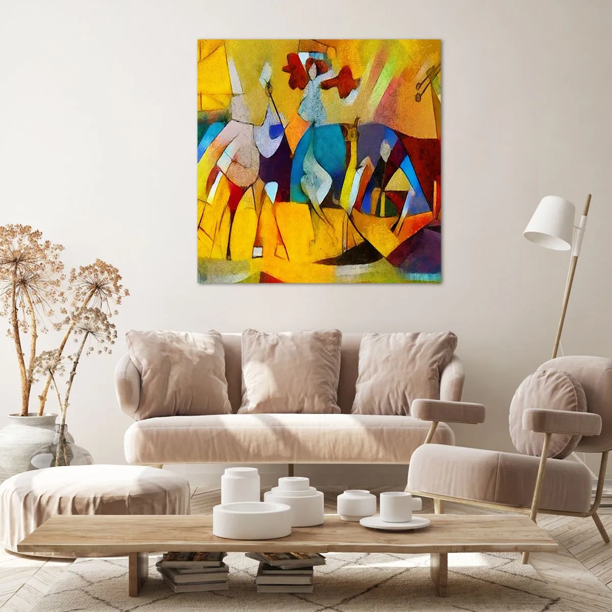 Canvastavla - Bild på duk - Sol - liv -glädje - 40x40 cm