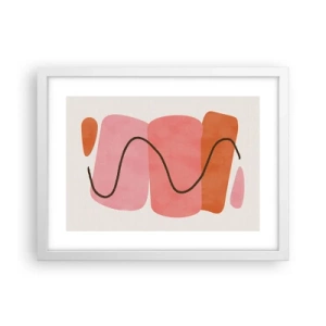 Affisch i vit ram - Formernas mjuka rörelse - 40x30 cm