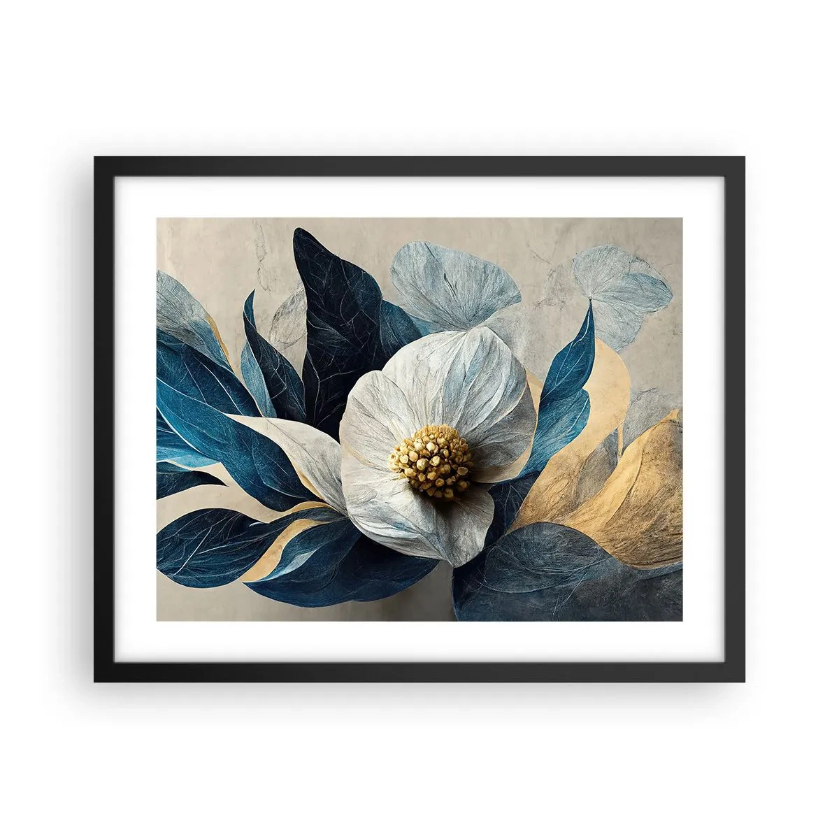 Affisch i svart ram - Har ett hjärta av guld - 50x40 cm