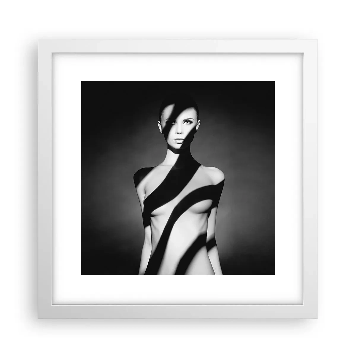 Affisch i vit ram - I skenet och i skuggan - 30x30 cm