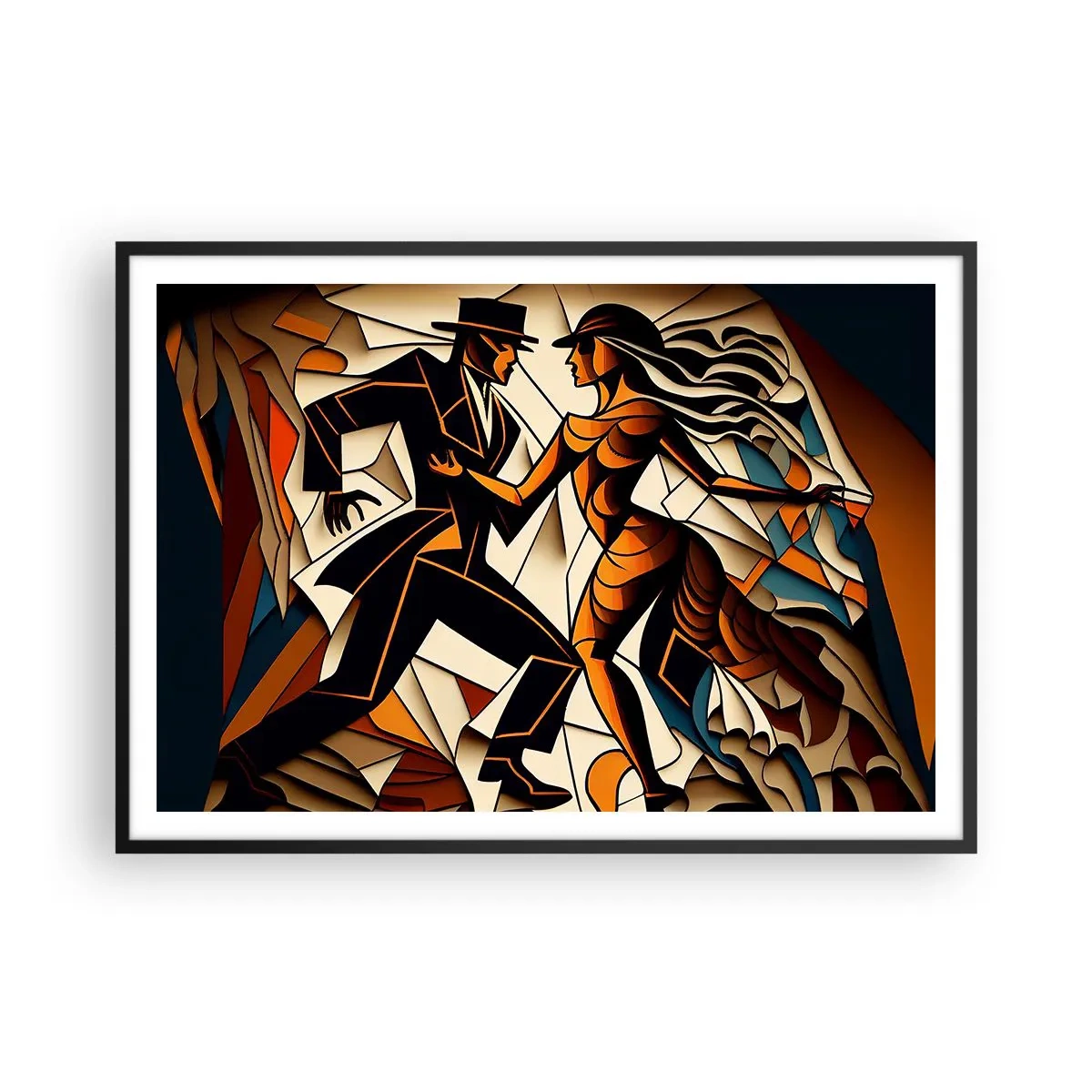 Affisch i svart ram - Passionsdans - 100x70 cm