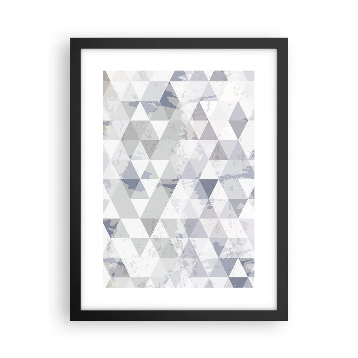 Affisch i svart ram - Trianglar - 30x40 cm
