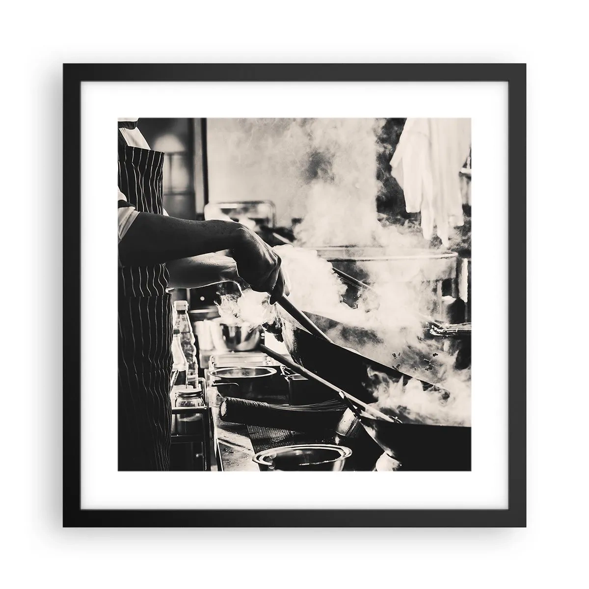 Affisch i svart ram - Alkemi av smaker - 40x40 cm