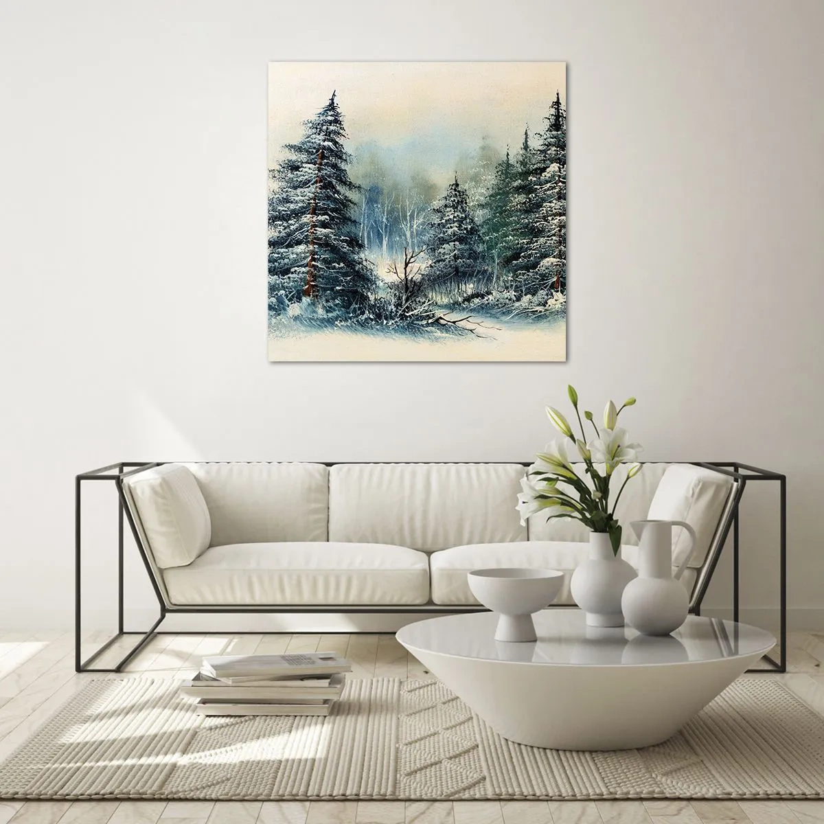 Glastavla - Bild på glas - Redo för Julen - 40x40 cm