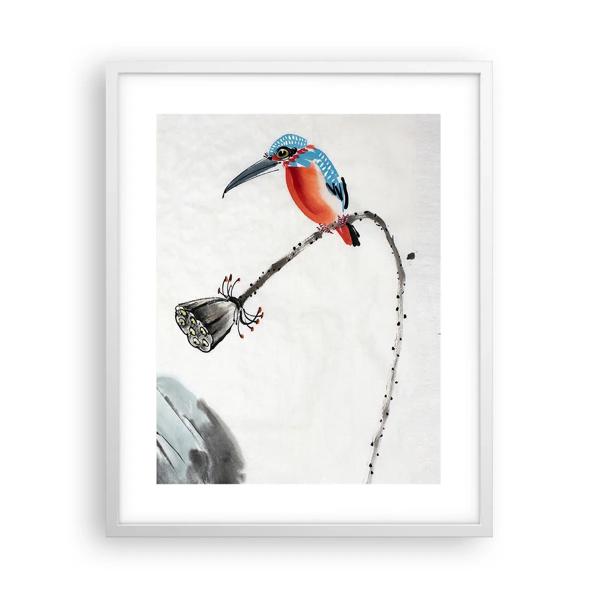 Affisch i vit ram - Ängens liv - 40x50 cm