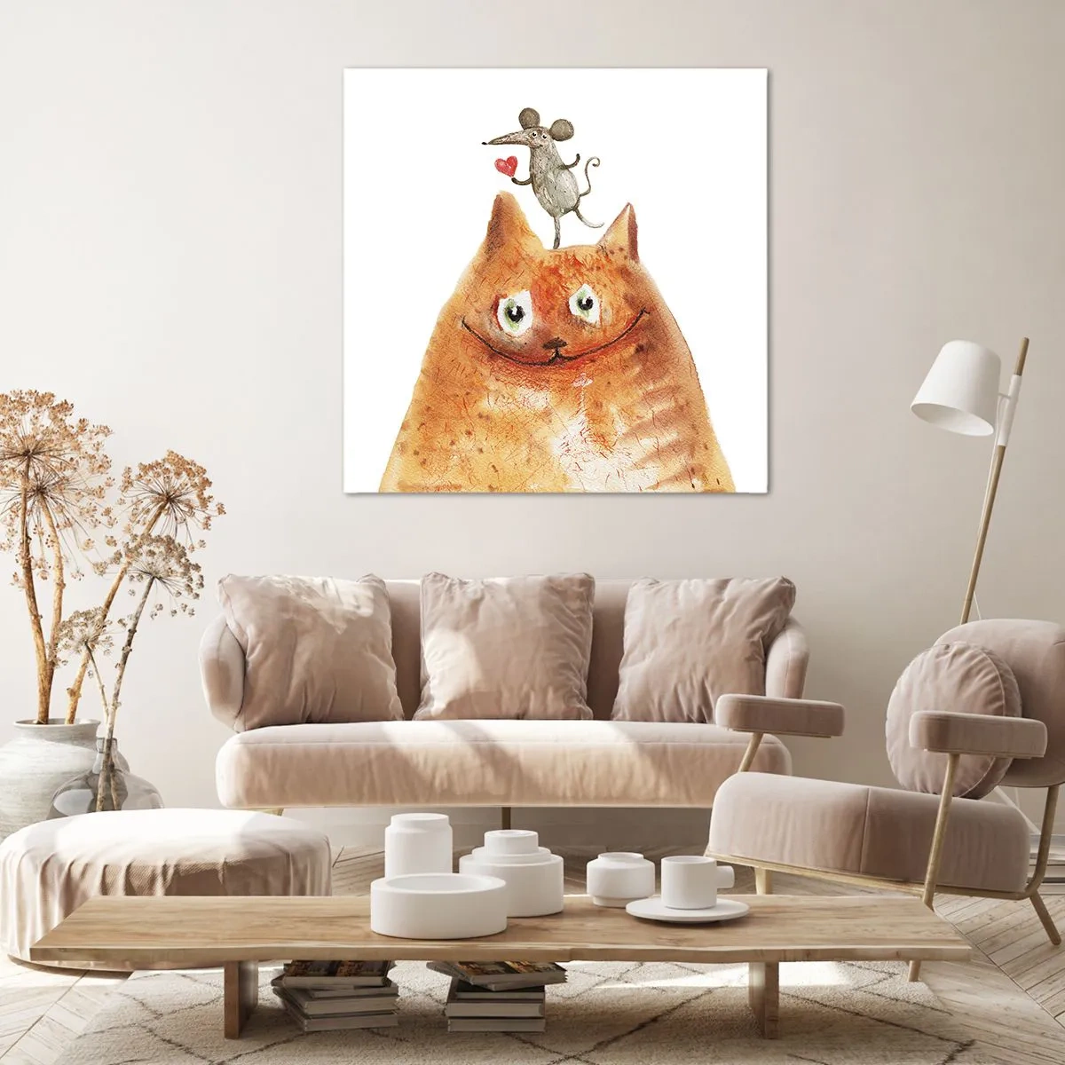 Canvastavla - Bild på duk - Kärlekens paradoxer - 70x70 cm