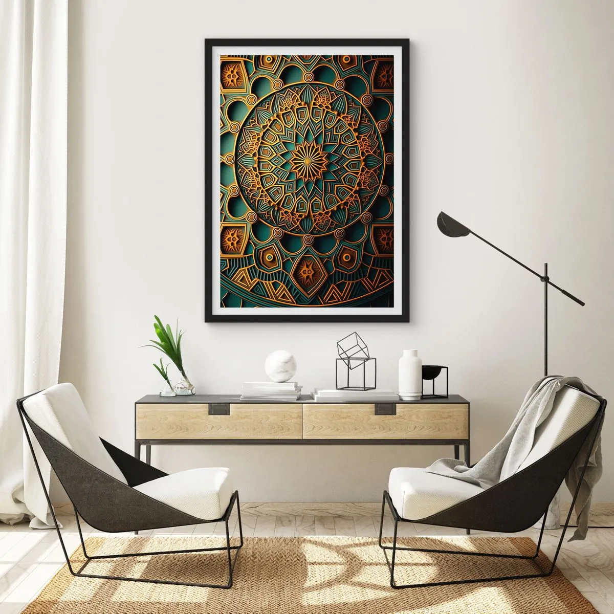 Affisch i svart ram - I ett arabiskt klimat - 61x91 cm