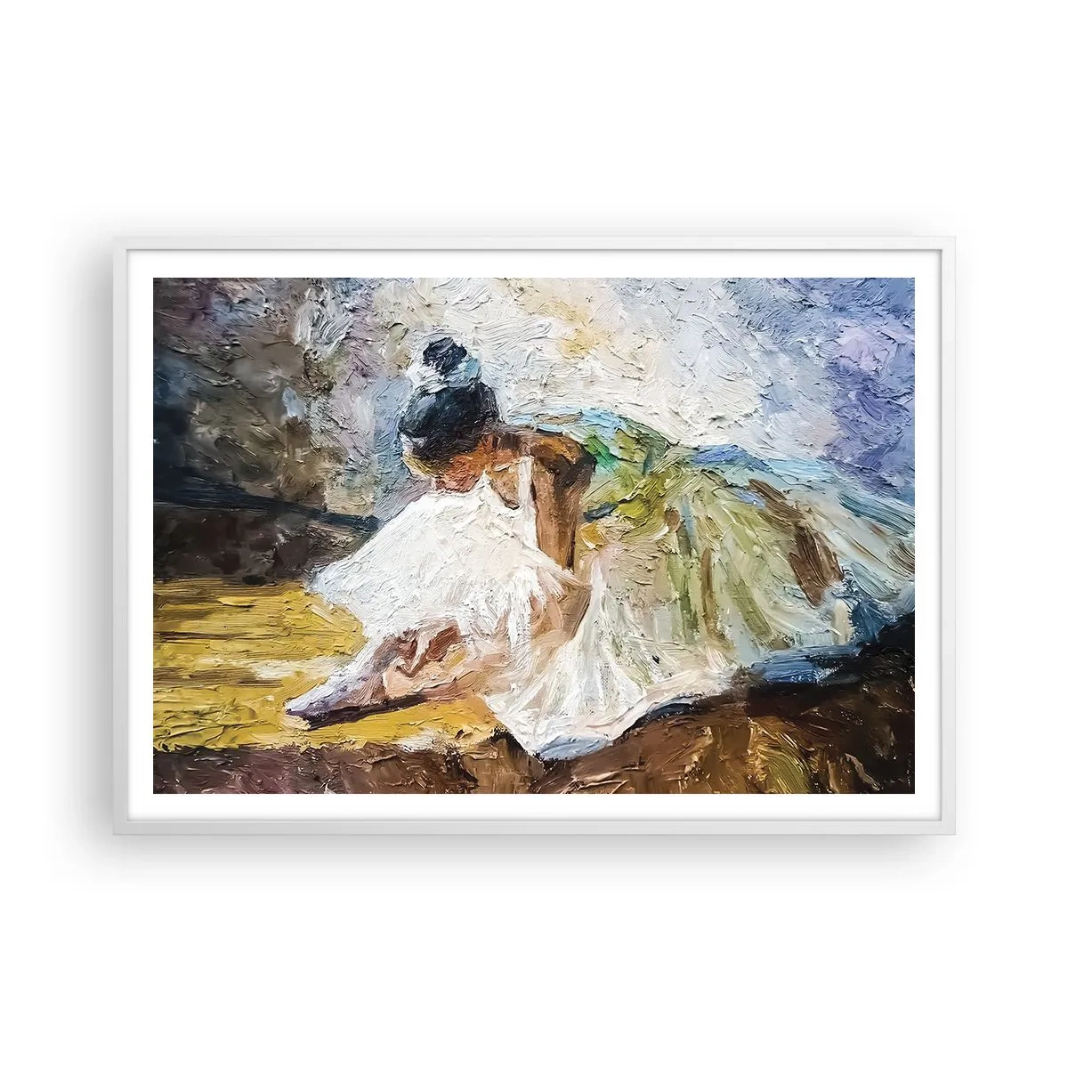 Affisch i vit ram - Från Degas tavla - 100x70 cm
