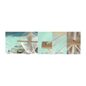 Provbit av självhäftande fototapet Deluxe Sticker - Avkopplingstid - Hängmatta, Strand, Resor - 100x30 cm