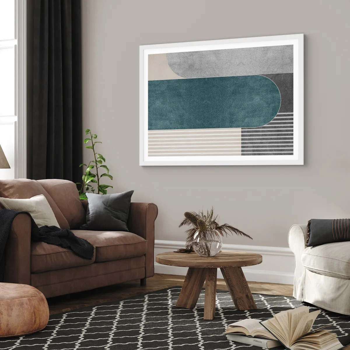 Affisch i vit ram - Horisontell komposition - 50x40 cm