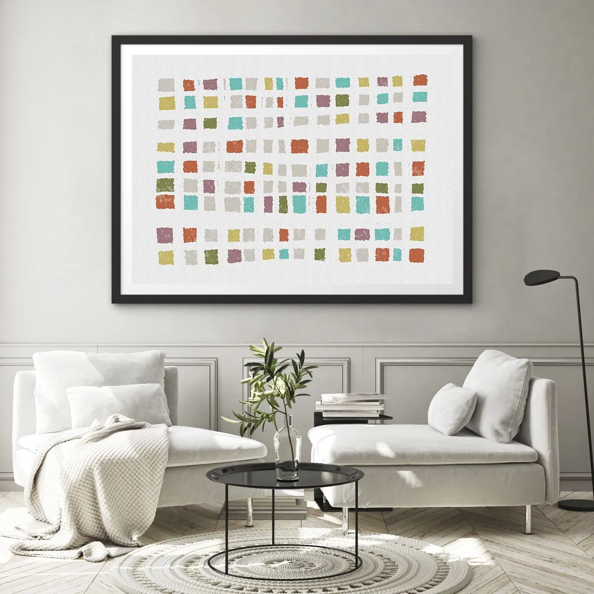 Affisch i svart ram - Ett okänt spel - 91x61 cm