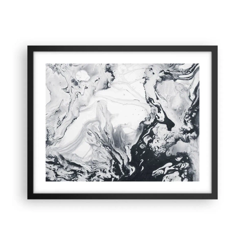 Affisch i svart ram - Jordens inre - 50x40 cm