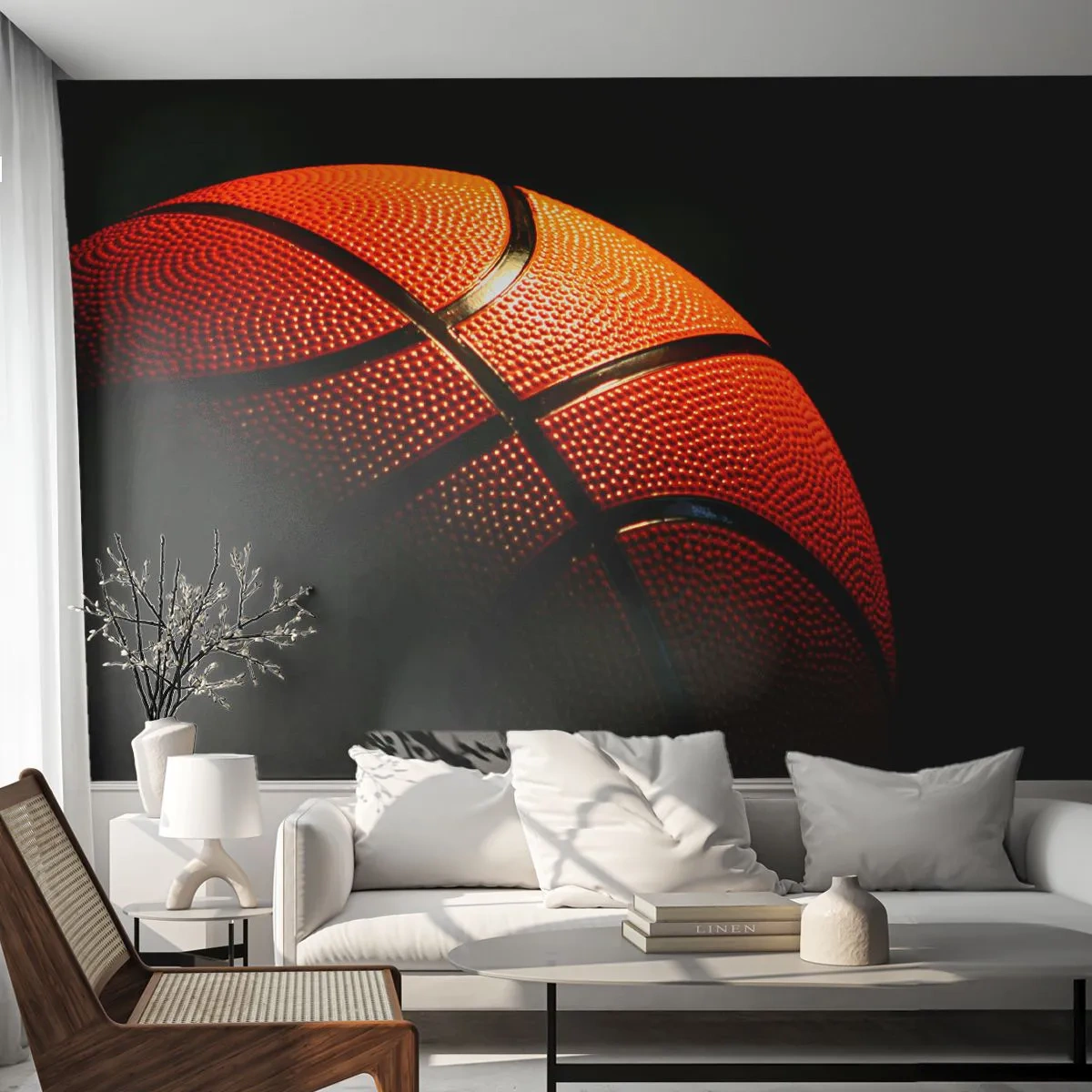 Självhäftande Fototapet Deluxe Sticker - Vacker som planeten - Sport, Basketboll, Basketboll - 250x175 cm
