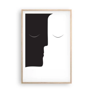 Affisch i ram av ljusek - Motsatsernas enhet - 61x91 cm