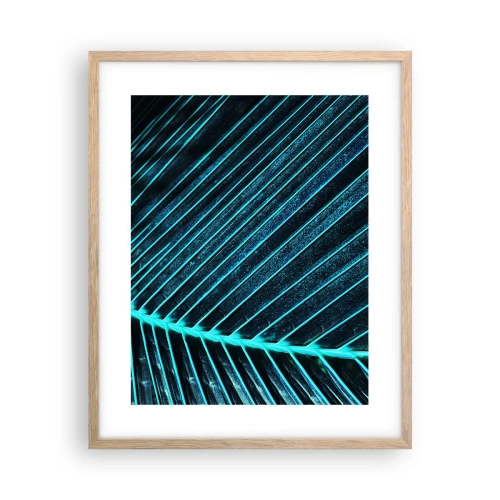 Affisch i ram av ljusek - Grön textur - 40x50 cm