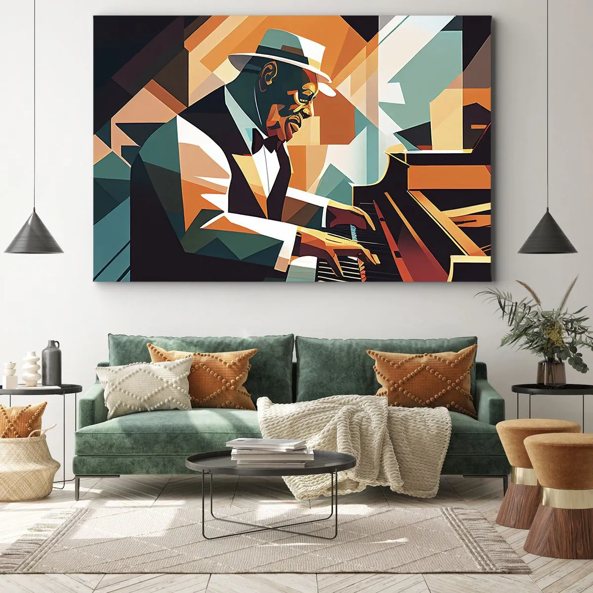 Canvastavla - Bild på duk - Allt som är jazz - 120x80 cm