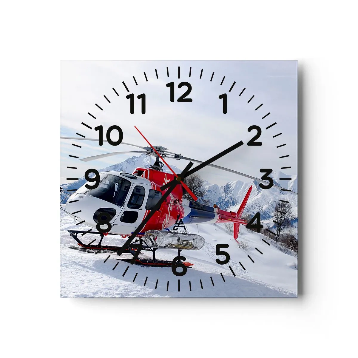 Väggklocka - Klocka på glas - Alltid redo - 40x40 cm