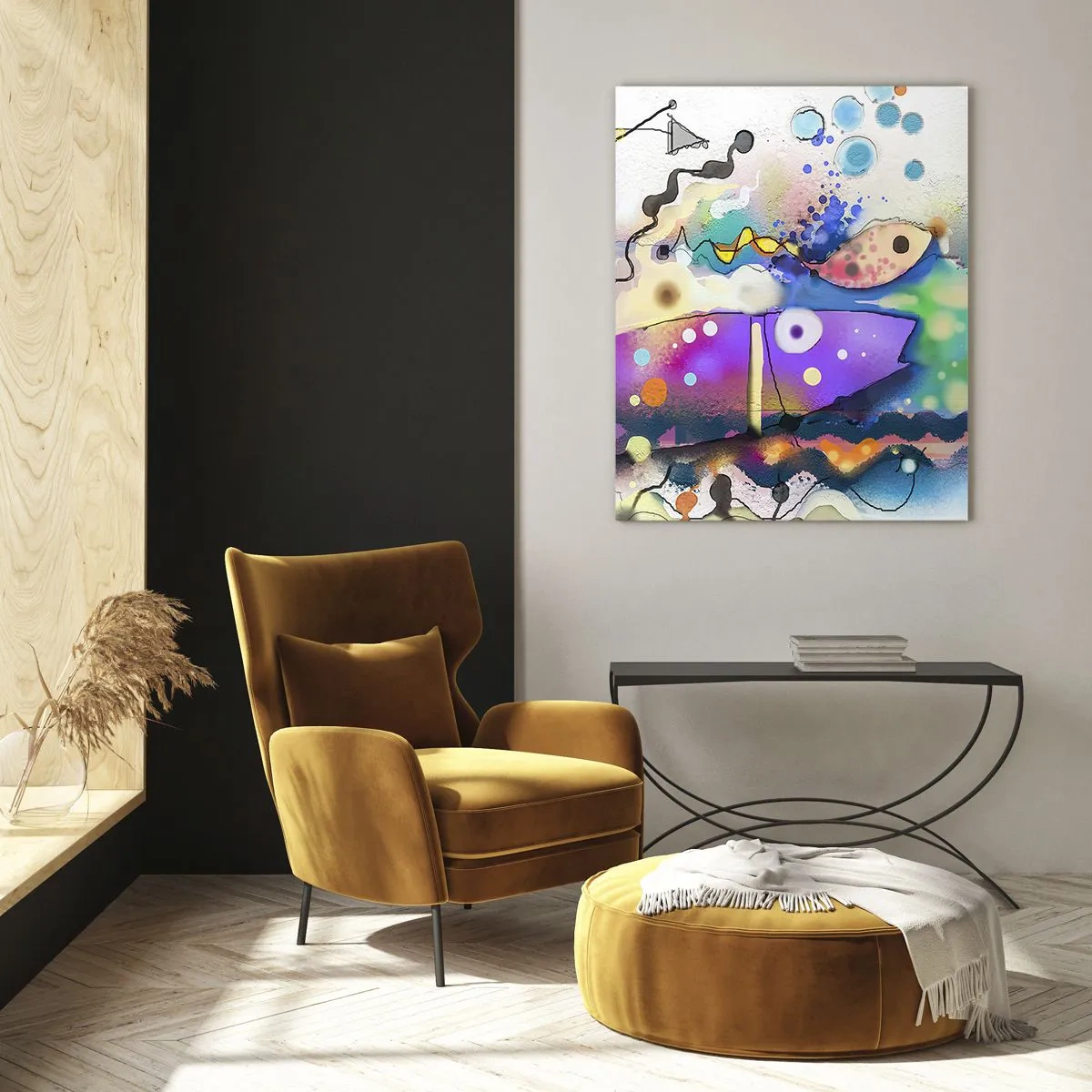 Glastavla - Bild på glas - Det saknas ord! - 50x70 cm