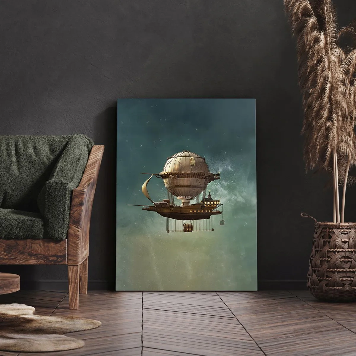 Canvastavla - Bild på duk - Jules Verne hälsar - 80x120 cm
